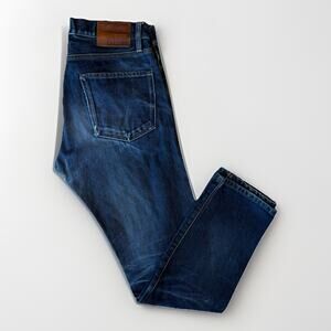 COF Studio Jeans 32 Blue Dark Wash Minimalist Workwear Slim Made in Italy